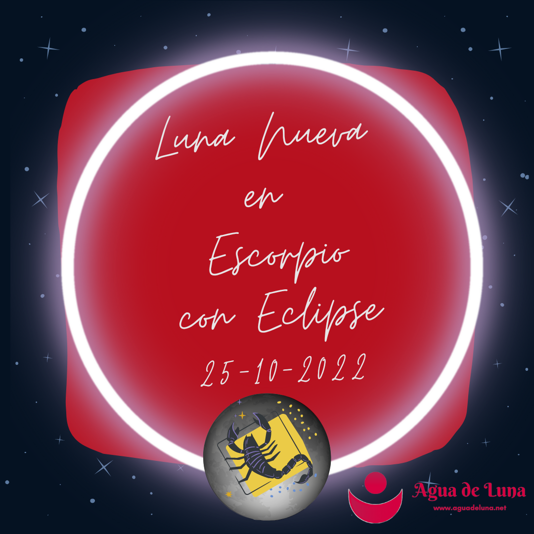 Luna Nueva en Escorpio con eclipse solar parcial 25-10-2022